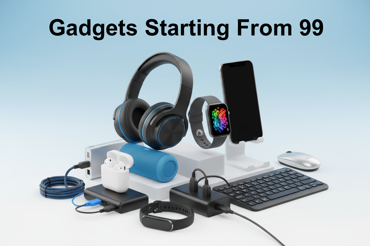 Inlude some more itesm and heading should be Gadgets Starting From 99